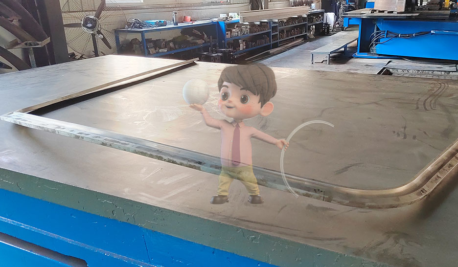 高鐵車窗鋁合金雙曲帶扭曲彎弧